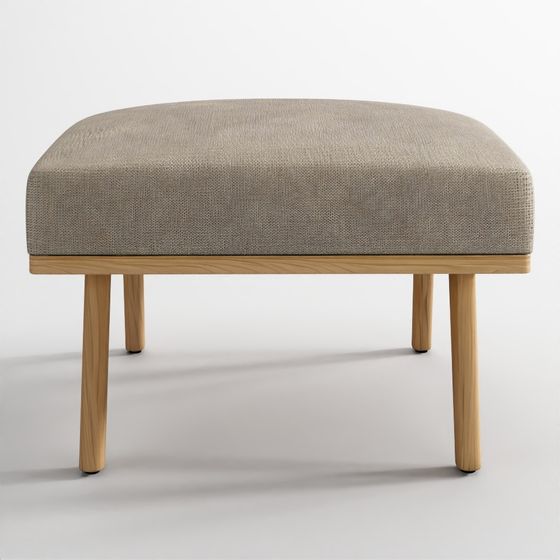Cavett ash wood ottoman