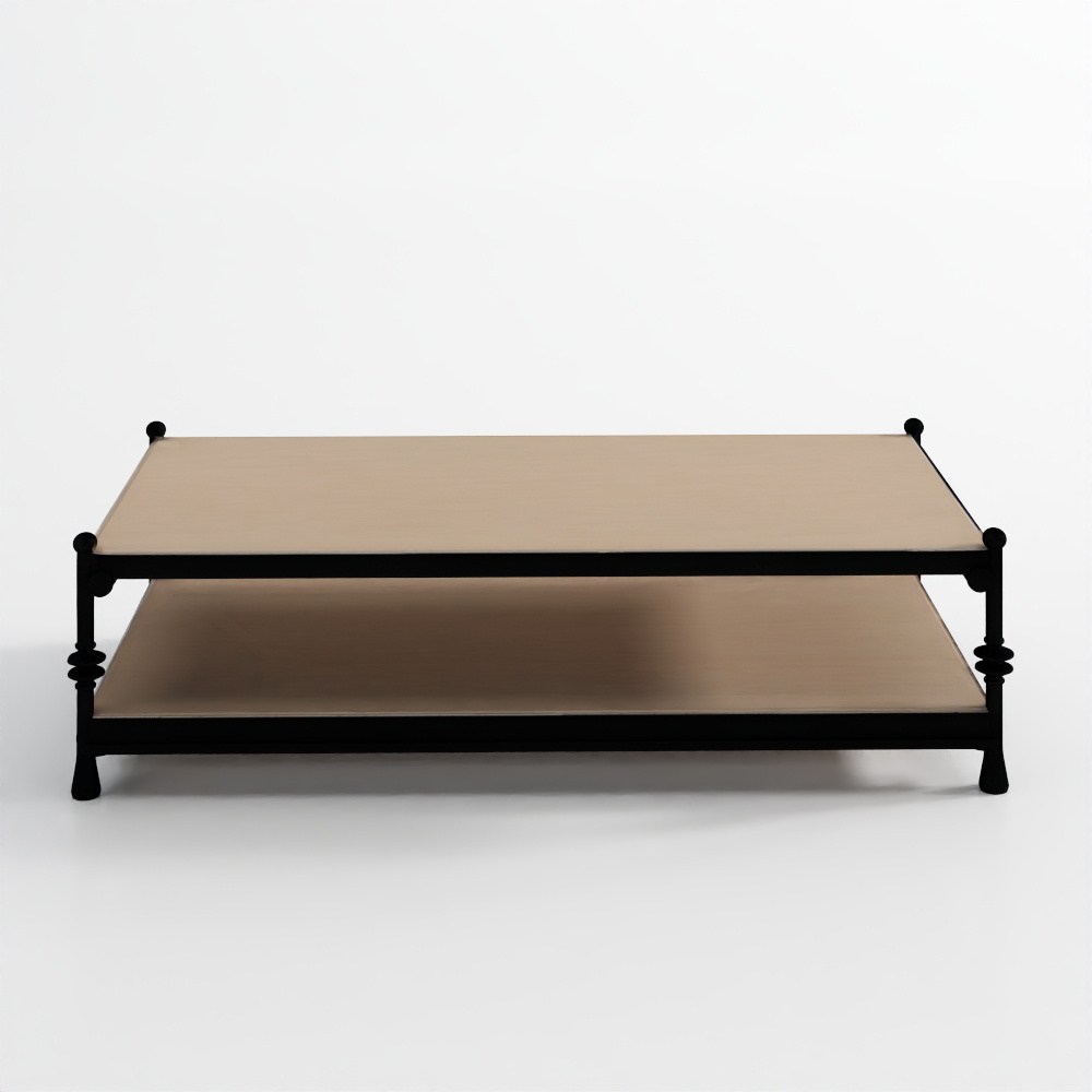 Прямоугольный кофейный стол Estate из травертина и металла