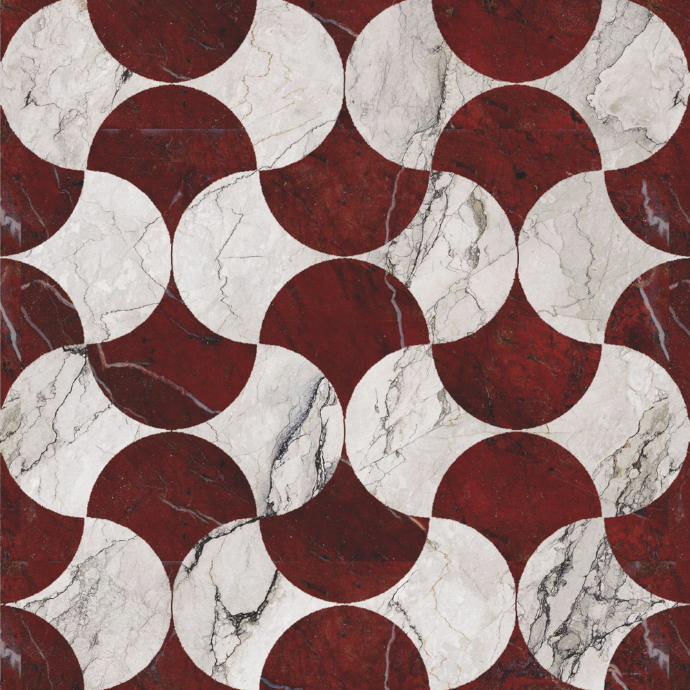 WHITE RED MARBLE