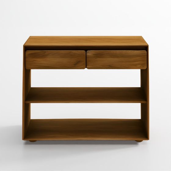 Bàn console lưu trữ gỗ đặc Anton
