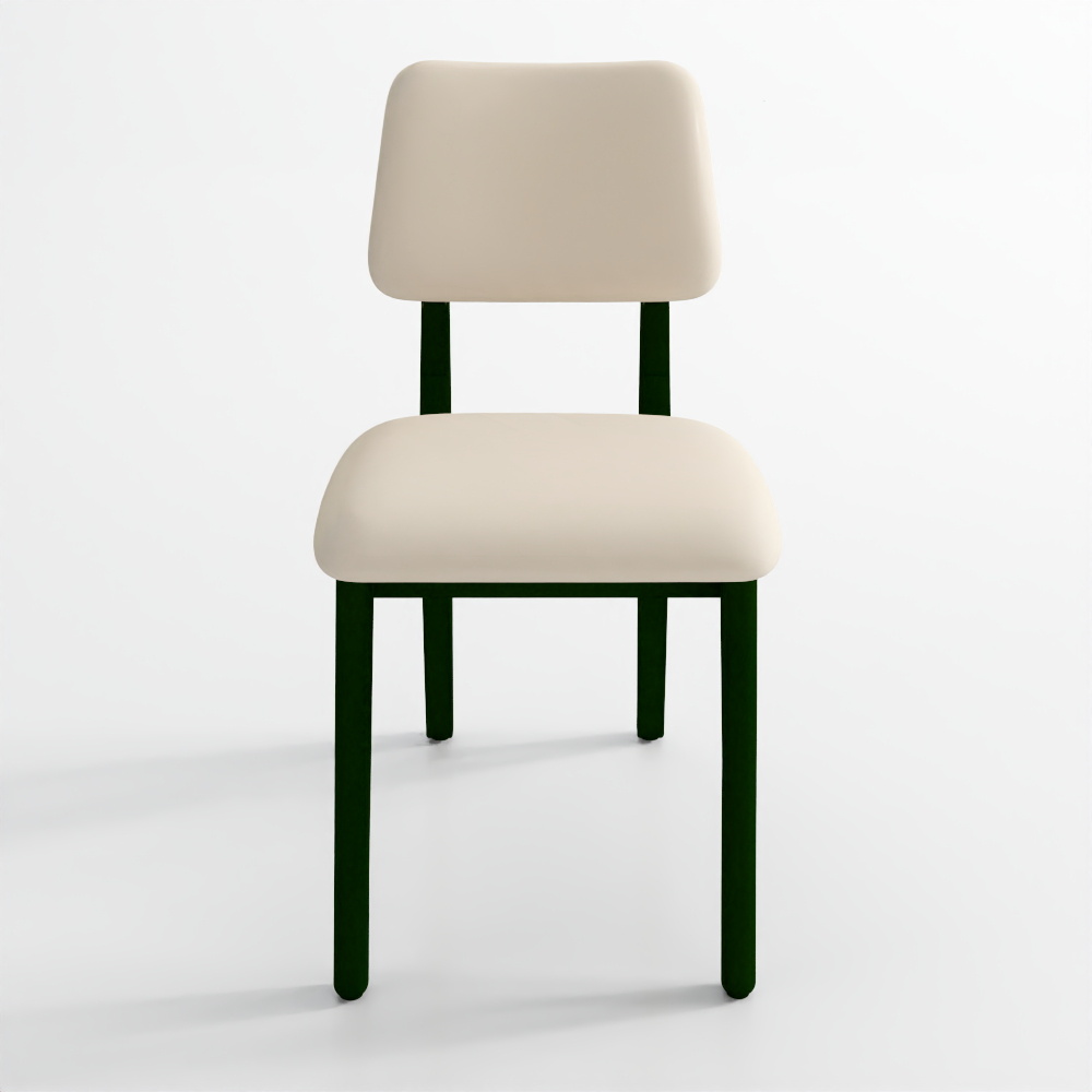 Chaise de Salle à Manger Rembourrée Verte Kombu Verbier