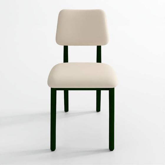 Chaise de Salle à Manger Rembourrée Verte Kombu Verbier