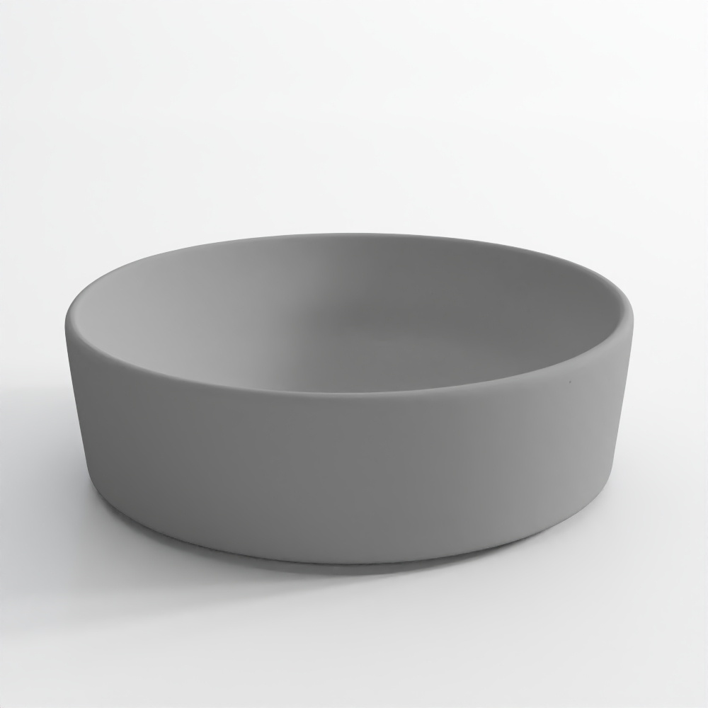 Thin Rim Table Top Basin - Grey Matt