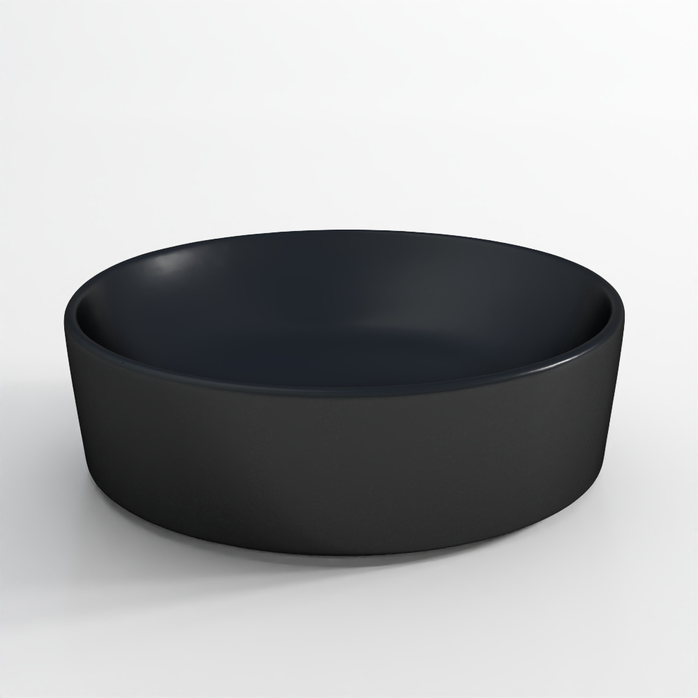 Thin Rim Table Top Basin - Black Matt