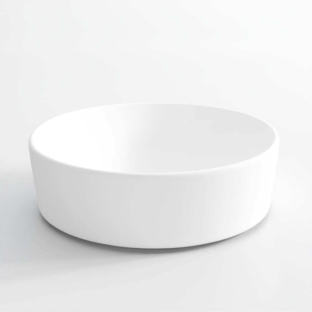 Thin Rim Table Top Basin - White Matt