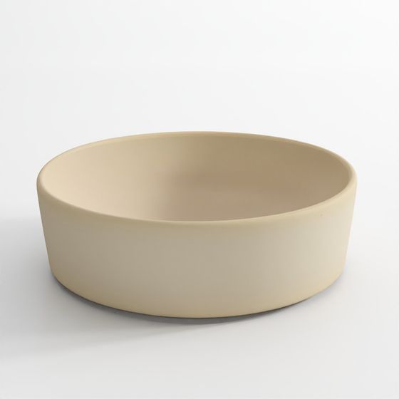 Thin Rim Table Top Basin - Beige Matt
