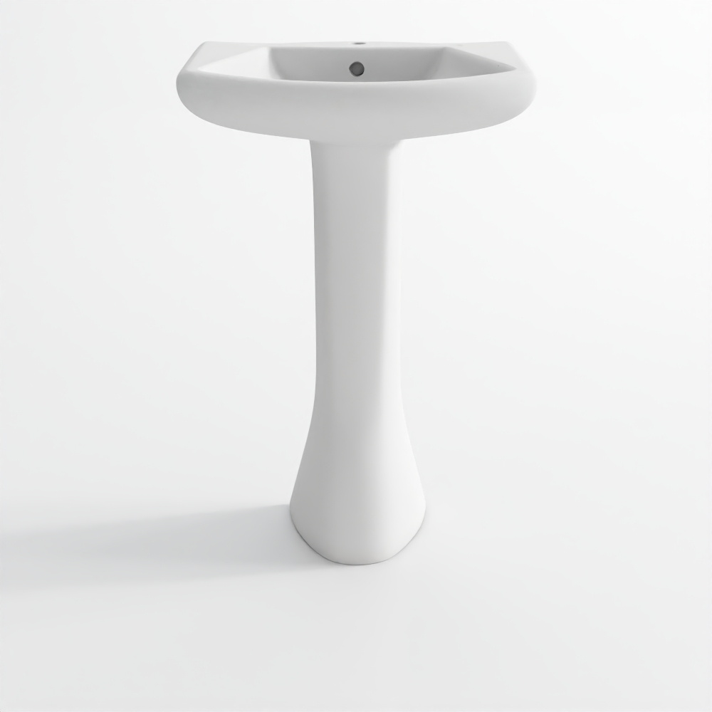 Wall-Hung Basin with Full Pedestal - Lyric