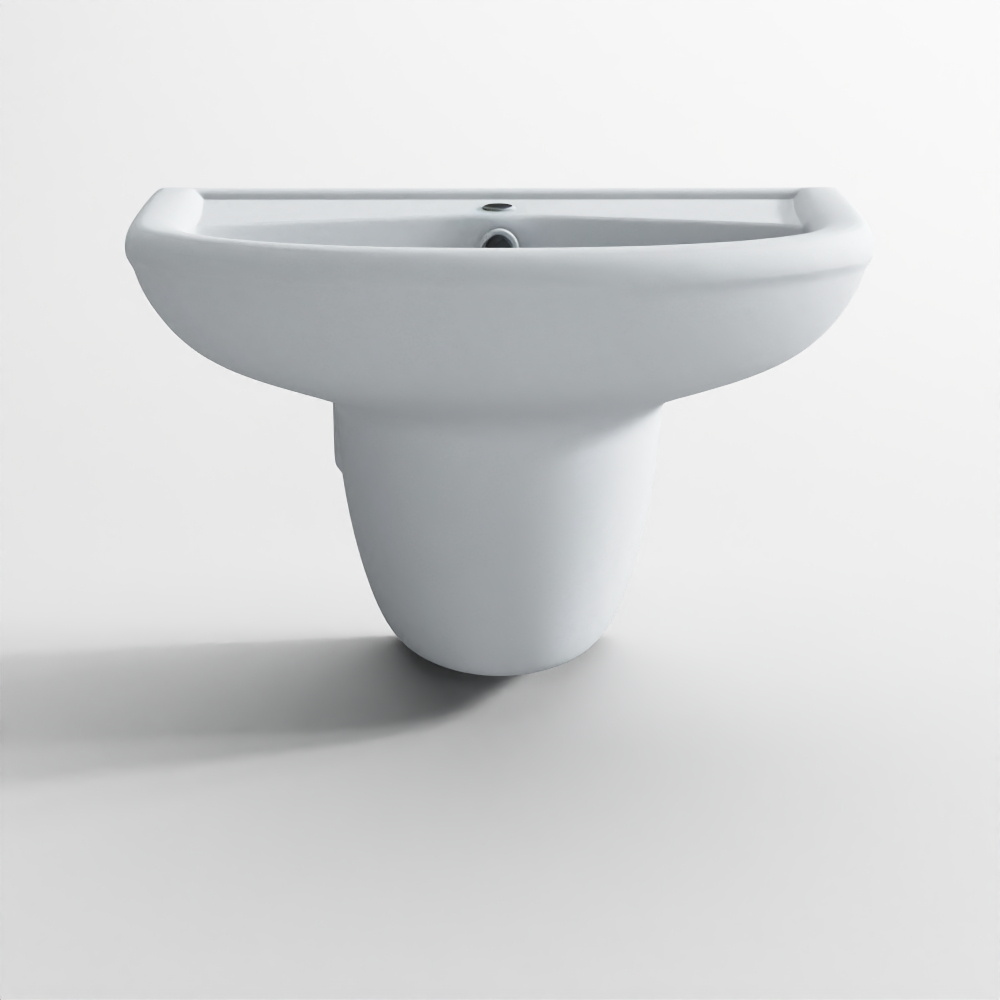 Wall Hung Basin with Half Pedestal