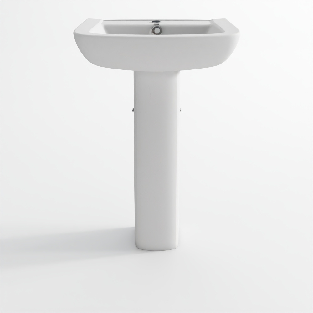 Wall Hung Basin with Full Pedestal-2-Fonte