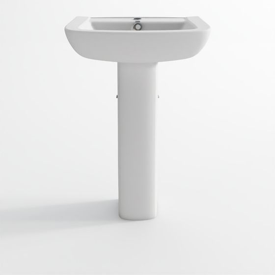 Wall Hung Basin with Full Pedestal-2-Fonte
