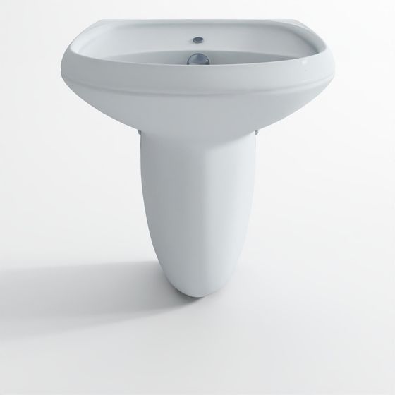 Wall-Hung Basin with Half Pedestal