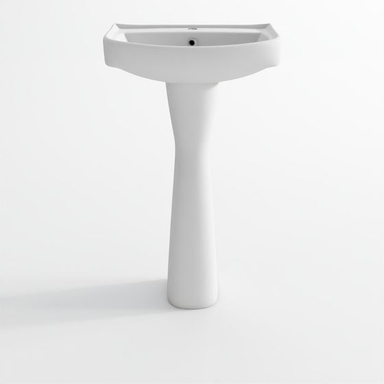 Wall-Hung Basin with Full Pedestal