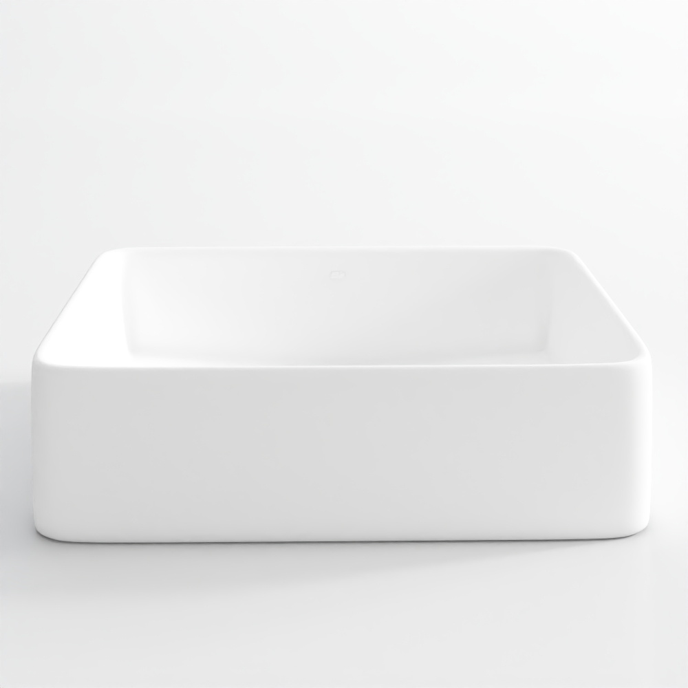 Thin rim table top basin - JDR - white