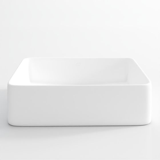 Thin Rim Table Top Basin - JDR - White Matt
