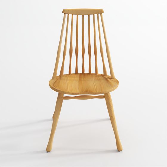Mid-Century Modern Spindle Chair 3D model