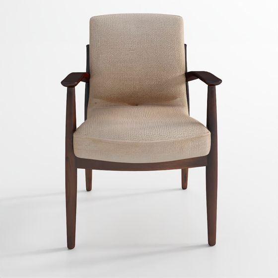 Nordic-Inspired Armchair 3D Model