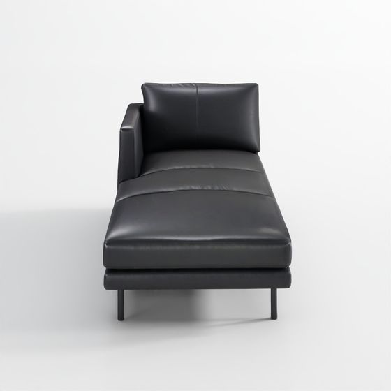 Modern Leather Chaise Lounge 3D model