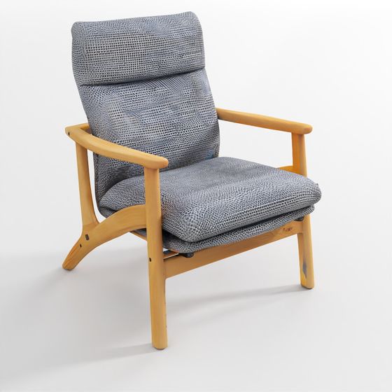 Stylish Lounge Chair 3D model for Contemporary Spaces
