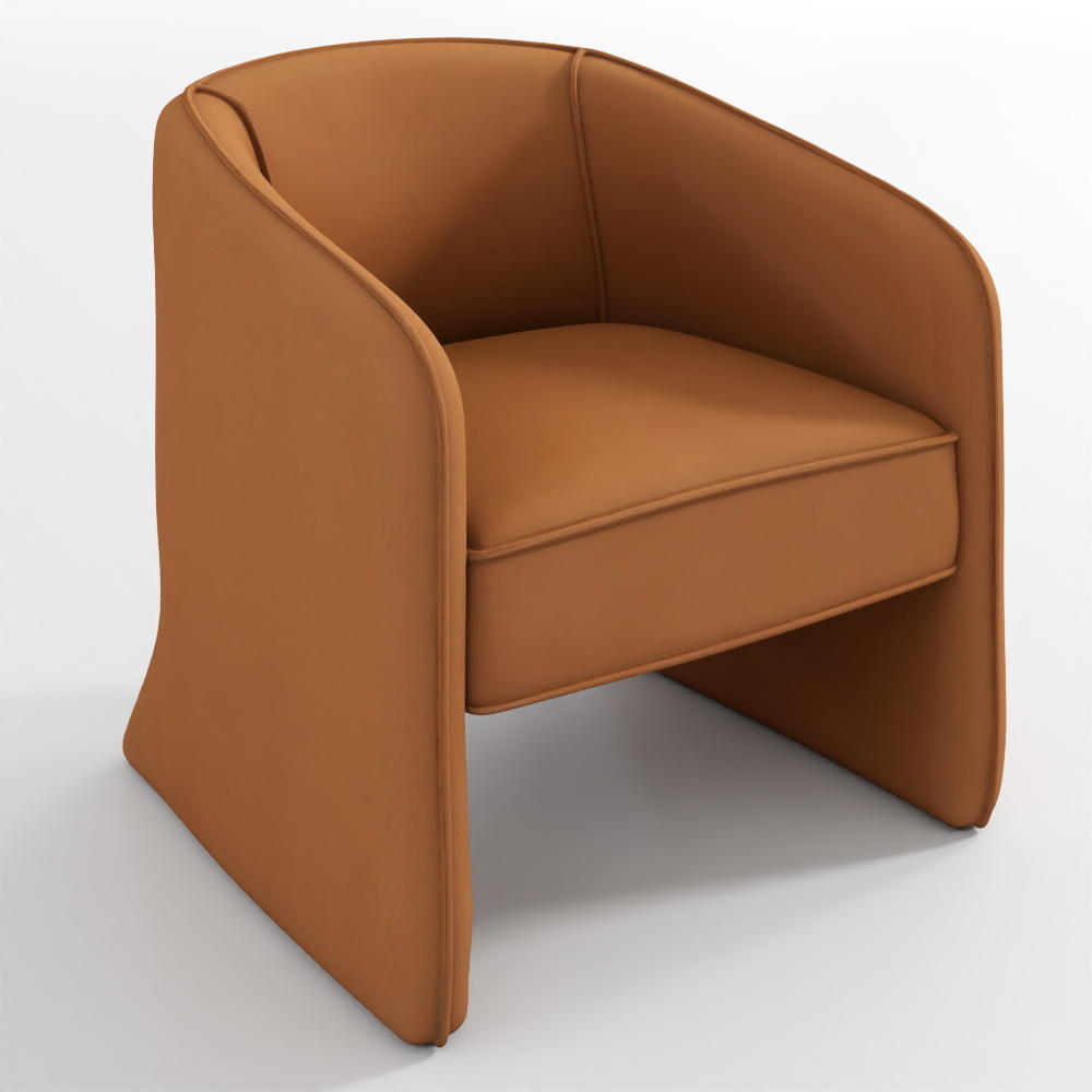 Кожаное кресло-лаунж Лео