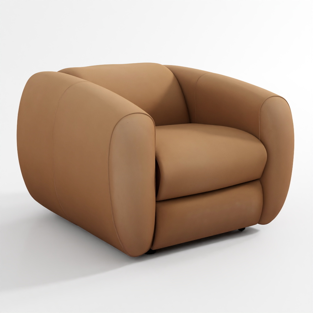 Раскладное кожаное кресло Монсо