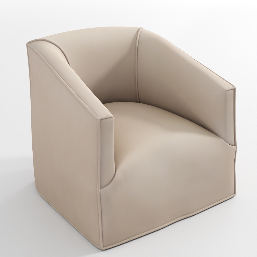 1950s Italian Shelter Arm Leather Chair