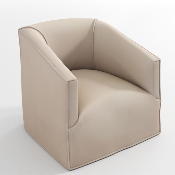 1950s Italian Shelter Arm Leather Chair