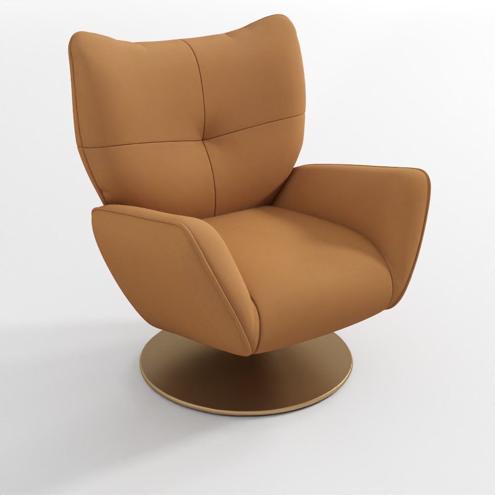 Baxter Leather Swivel Recliner