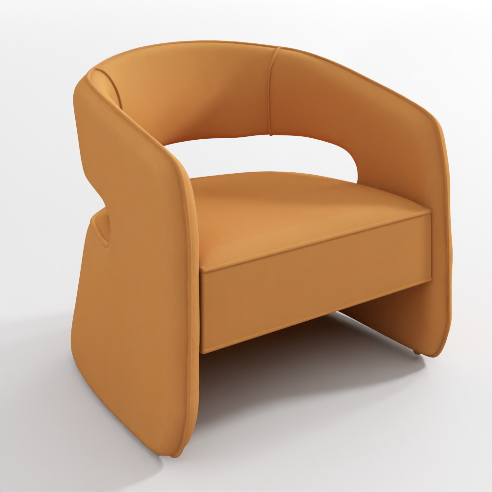 Gia Open-Back Leather Chair