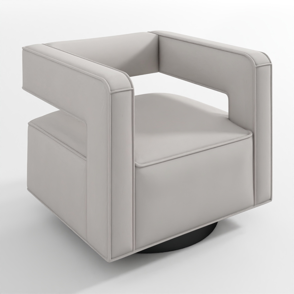 Drew Leather Swivel Chair