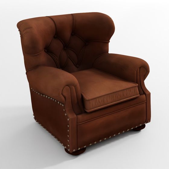 Churchill Leather Recliner With Nailheads