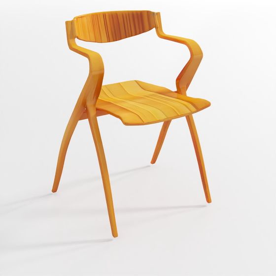 Stylish Low-Poly Chair 3D model