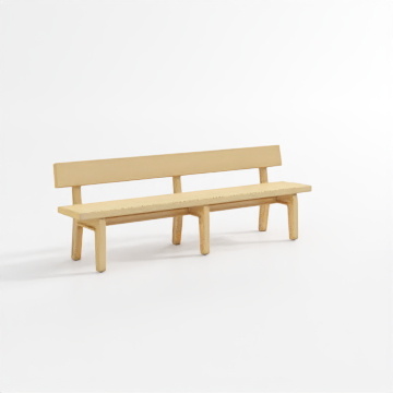 Urban Bench 3D Model – Minimalist Light Wood Design