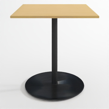 Urban Coffee Table 3D Model – Light Wood and Black Base