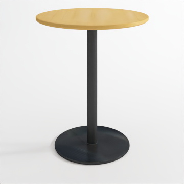 Stylish Round Table 3D Model – Wood and Metal