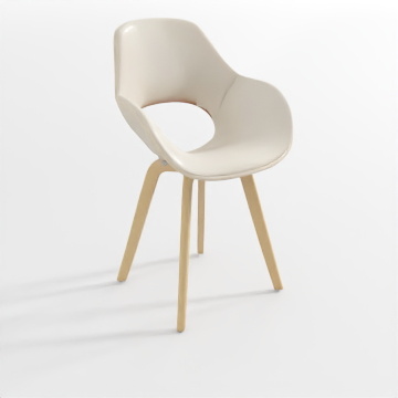 Sleek Armchair 3D Model – Modern Off-white Design