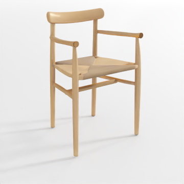 Scandinavian Wooden Chair 3D Model – Low-Poly Design