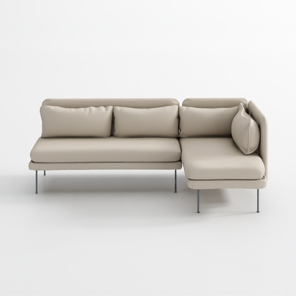 블록 팔걸이 없는 소파와 시지