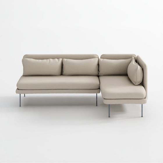 블록 팔걸이 없는 소파와 시지