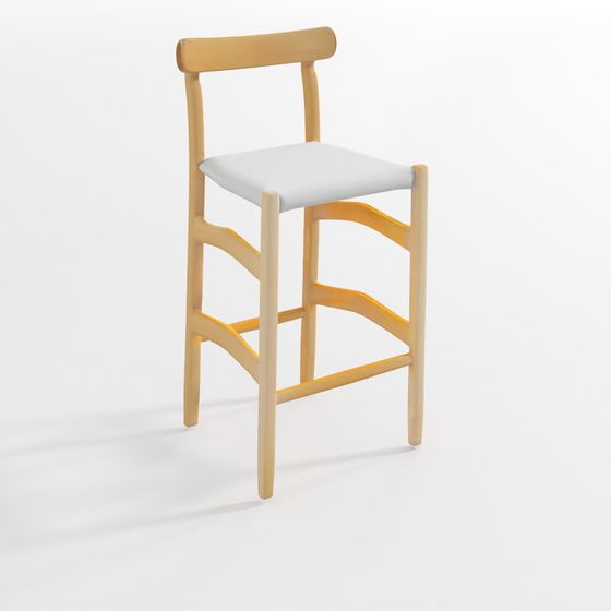 Stylish Wooden Chair 3D model