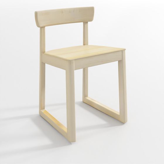 Stylish Wooden Chair 3D model for Modern Interiors