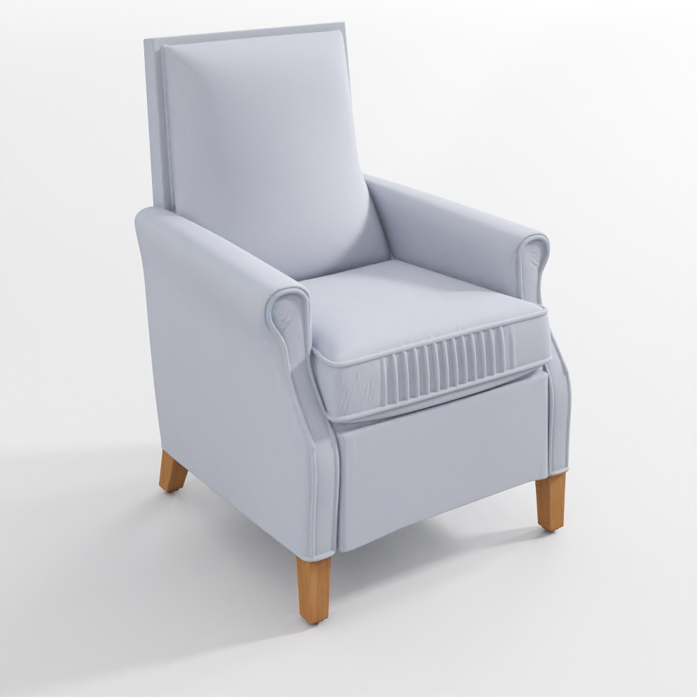 Newbury Recliner in Perennials Coastal Blue Pinstr