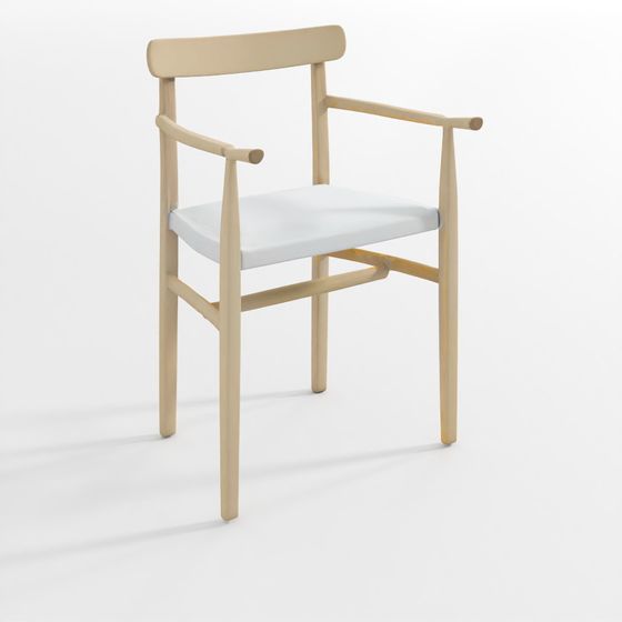Stylish Wooden Chair 3D model for Modern Interiors