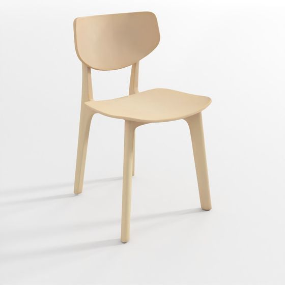 Streamlined Dining Chair 3D model