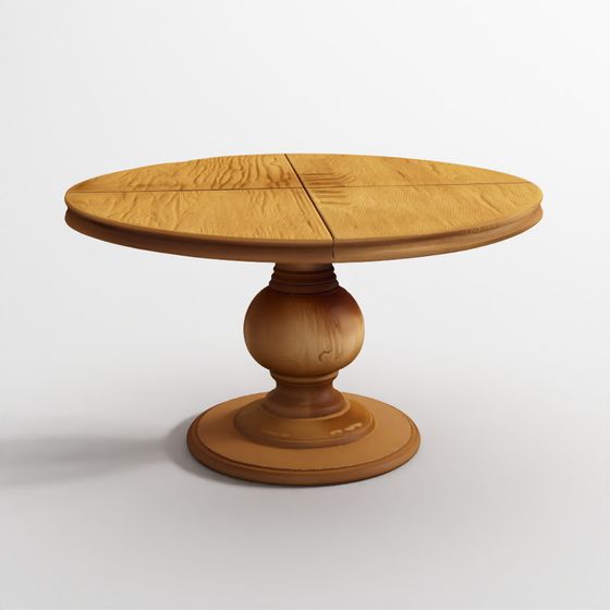 Heritage Farmhouse Pedestal Extendable Dining Table