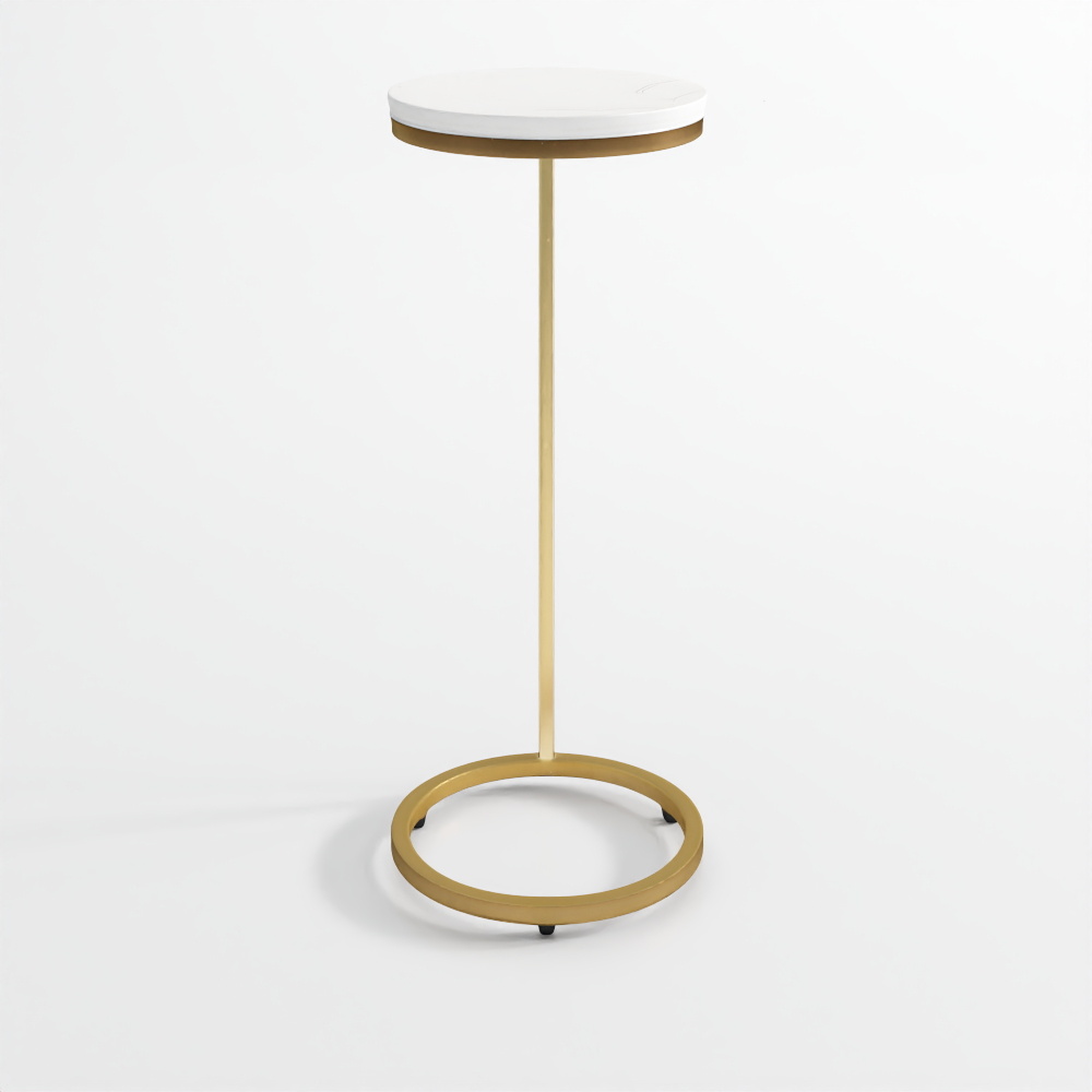 Delaney Round Marble C-Table