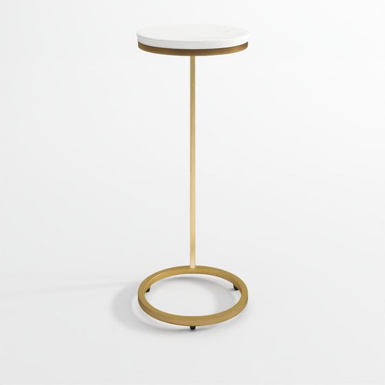 Delaney Round Marble C-Table