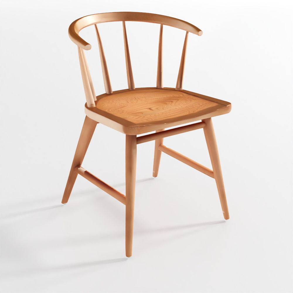 Pali Hellbrauner Holz Esszimmerstuhl