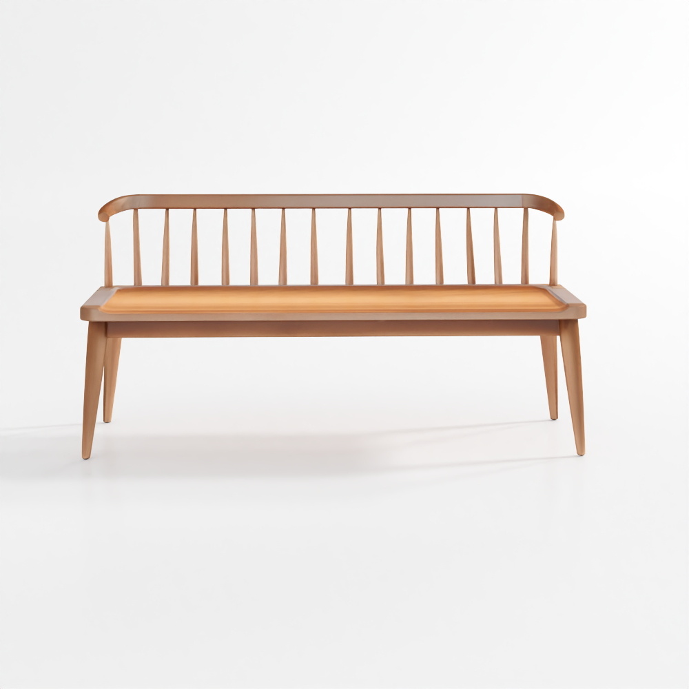 Pali Hellbraune Holz Sitzbank