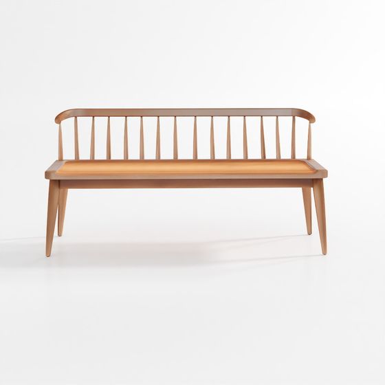 Pali Hellbraune Holz Sitzbank