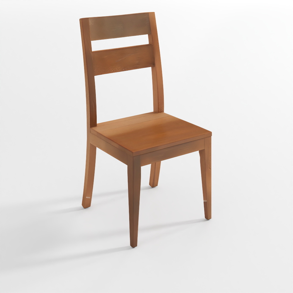 Basque 淺棕色實木餐椅